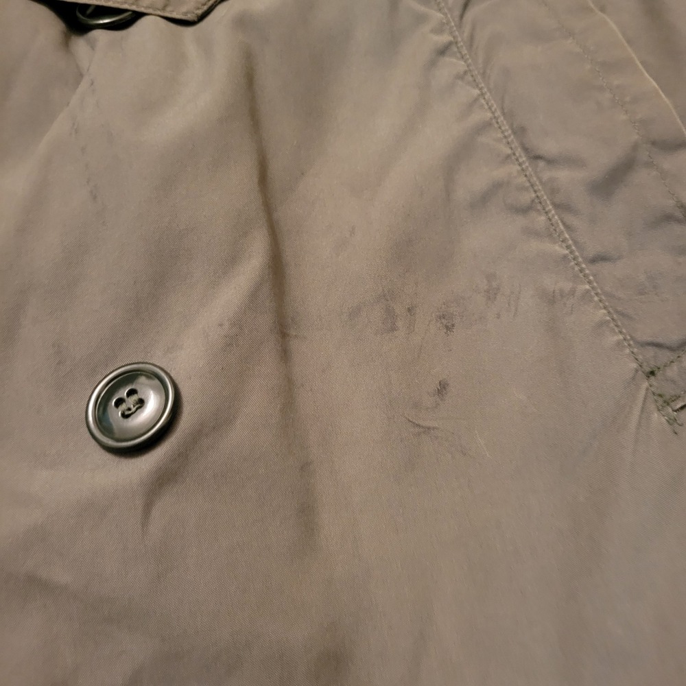 Vintage Vietnam Era US Military Army Green Quarpel Trench Raincoat 42R Gorpcore - Picture 5 of 13